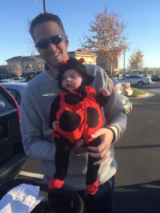 Ladybug Miriam and Daddy on Halloween!