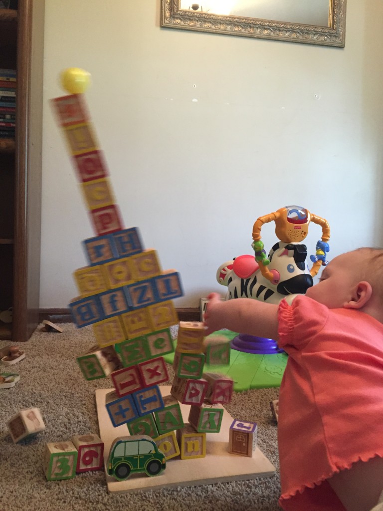 I love playing blocks with Daddy!