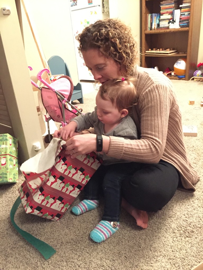 Opening presents with Mommy!