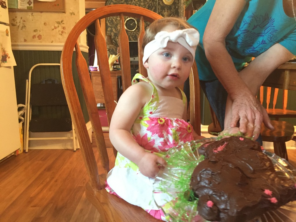 Great-Mimi made a Bunny Cake, a tradition carried forth in Mommy's family!